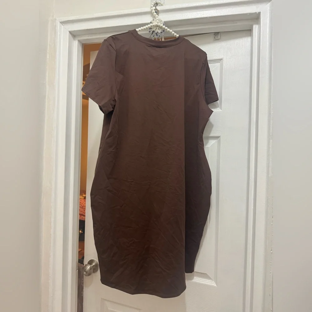 Skims Size 4X Recycled Swim Dress Cocoa Brown CU-DRS-2793 NWT
